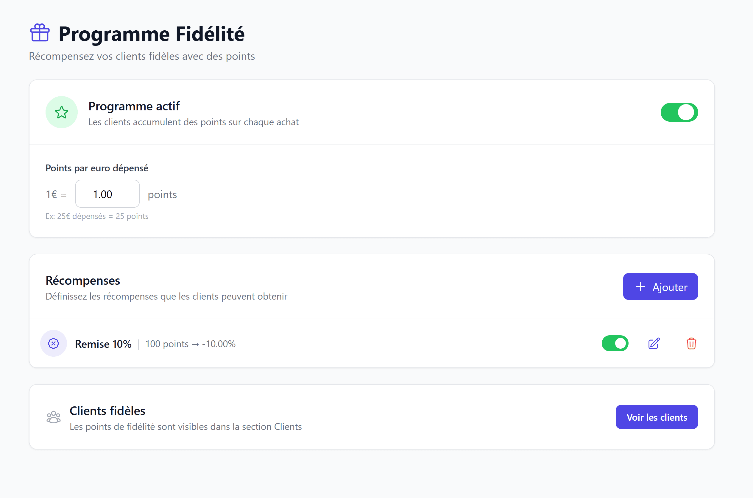 Système de Fidélité